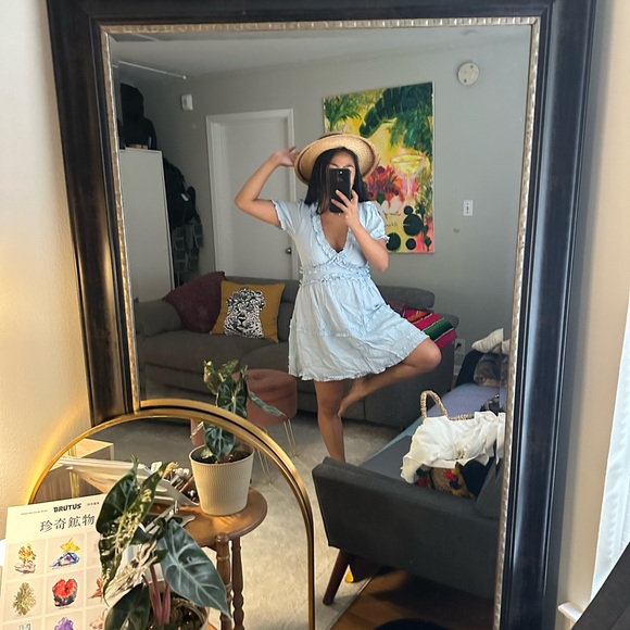 Light Blue Ruffled Dress - Picture 3 of 4